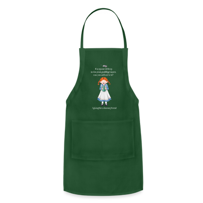 Anne of Green Gables Adjustable Apron - forest green